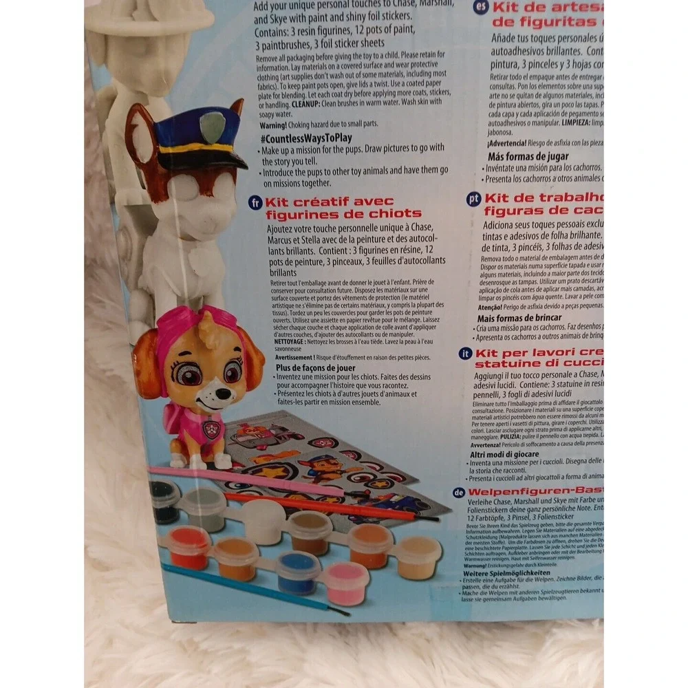 Melissa‎ & Doug Paw Patrol Craft Kit - 3 Decorate Your Own Pup Figurines - NEW